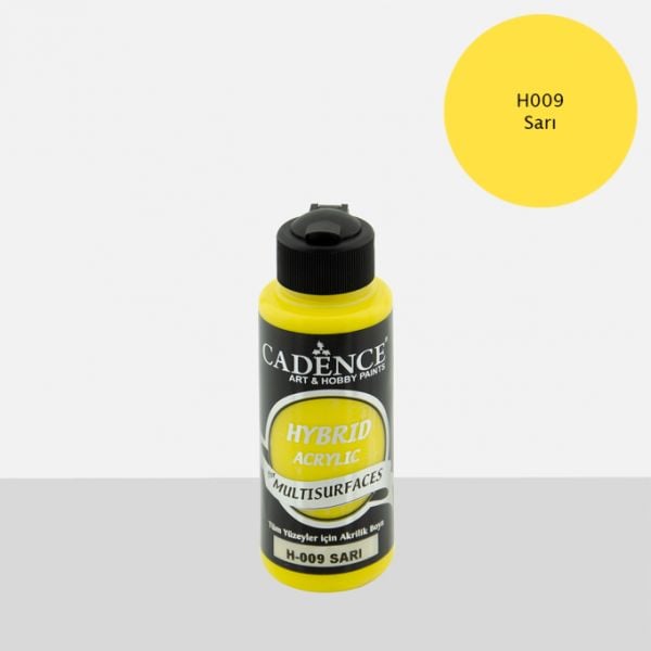 Cadence 120 ml Hybrid Akrilik Multisurfaces Boya - Sarı [H009]