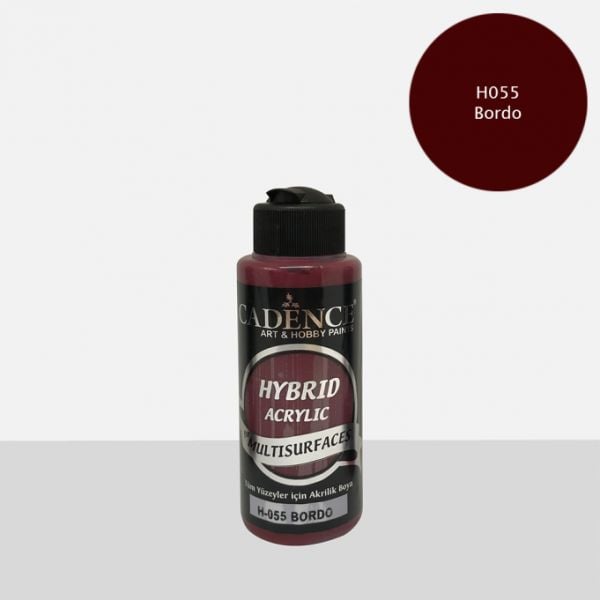 Cadence 120 ml Hybrid Akrilik Multisurfaces Boya - Bordo [H055]