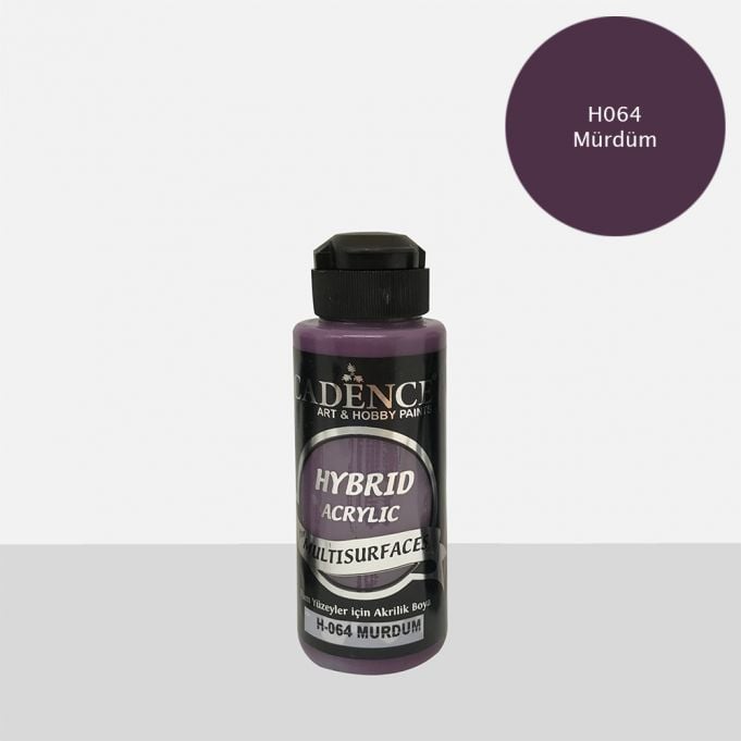 Cadence 120 ml Hybrid Akrilik Multisurfaces Boya - Mürdüm [H064]