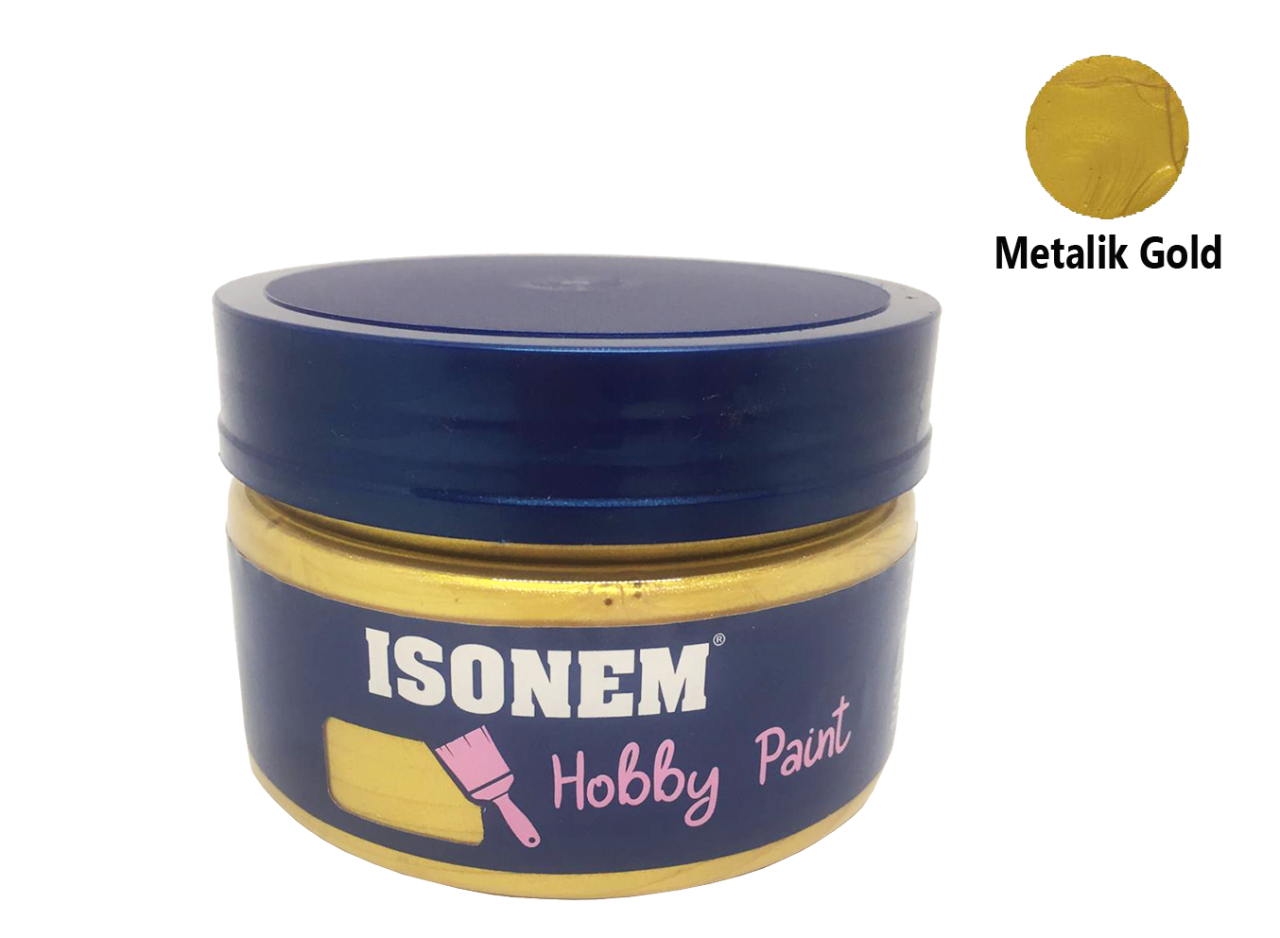 Isonem Hobby Paint Akrilik Boya 350 ml - Metalik Gold