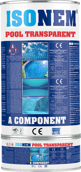 İSONEM POOL TRANSPARENT - Şeffaf Havuz Boyası           (4,5 kg set (A Komponent: 4 kg B komponent: 0,5 kg)