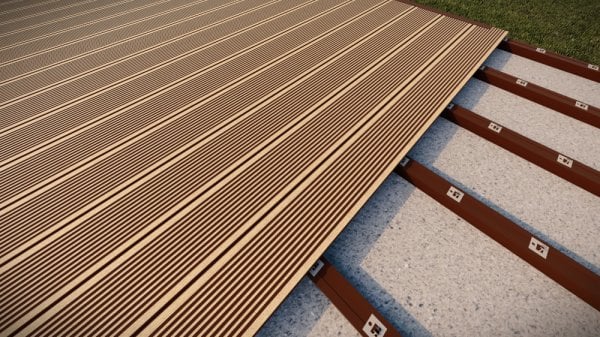 KomWOOD WPC Deck Zemin Kaplama - Solid (Dolu) Deck 20x140 mm. 3mt (1 Adet fiyatıdır.) Antrasit