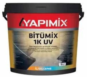 YAPIMİX BİTUMİX 1K - UV [2,5 Kg] (Bitüm-Kauçuk esaslı UV dayanımlı elastik su yalıtımı)