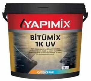 YAPIMİX BİTUMİX 1K - UV [2,5 Kg] (Bitüm-Kauçuk esaslı UV dayanımlı elastik su yalıtımı)